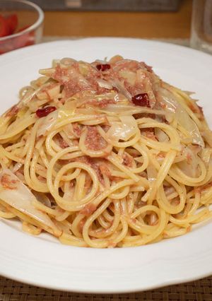 コンビーフとキャベツのパスタ-レシピのメイン写真