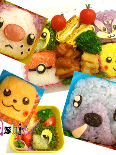 簡単 おにぎり ポケモン キューブ弁当-レシピのメイン写真
