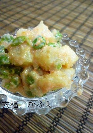 明太マヨ　de　長いもグリンピース-レシピのメイン写真