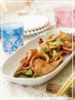 お義母さんの味♪イカの味噌炒め-レシピのメイン写真