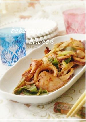 お義母さんの味♪イカの味噌炒め-レシピのメイン写真