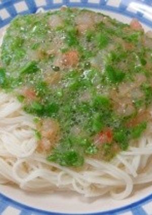 むきえびとオクラのそうめん-レシピのメイン写真