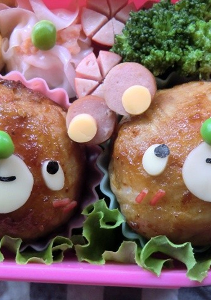 焼肉のたれでクマさんの肉巻きおにぎり-レシピのメイン写真