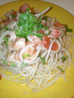 ツナとトマトとセロリの冷製パスタ-レシピのメイン写真