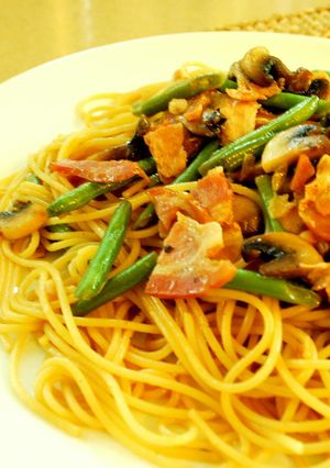 ベーコンときのこのバター醤油パスタ-レシピのメイン写真