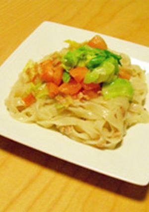 キャベツとトマトのフィットチーネ-レシピのメイン写真