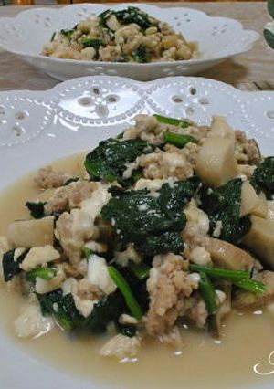 豆腐とほうれん草炒め-レシピのメイン写真