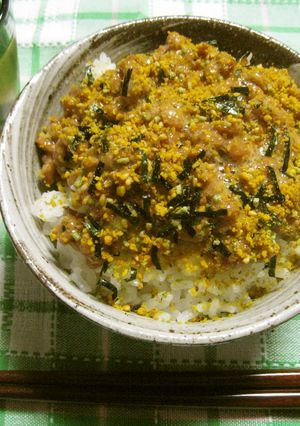 息子の一品✿納豆＆のりたまのっけご飯✿-レシピのメイン写真