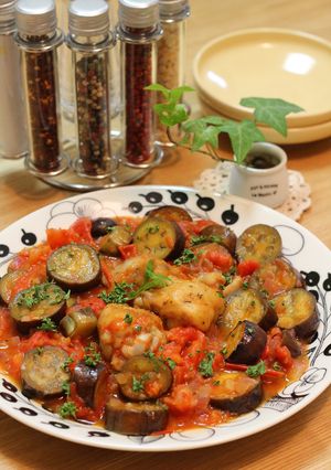 ☆★ナスと鶏手羽元のトマト煮★☆-レシピのメイン写真
