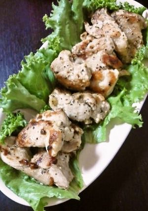 パパ絶賛♡鶏胸肉のマヨネーズバジル焼き♪-レシピのメイン写真