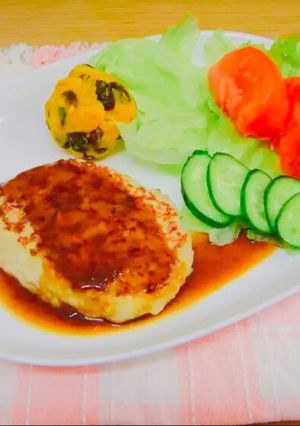 ふわふわ♪秘密の豆腐ハンバーグ-レシピのメイン写真
