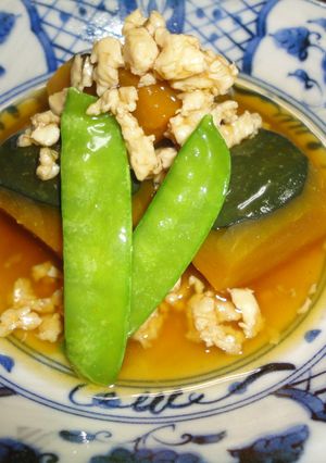 懐かしの味♪南瓜のそぼろ餡かけ-レシピのメイン写真