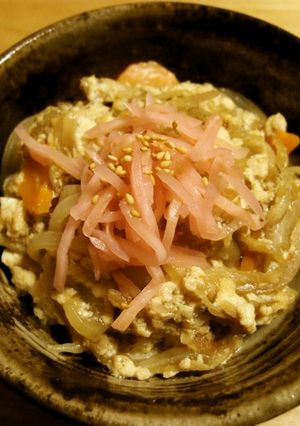 牛丼風☆根菜と豆腐の煮物☆マクロビ-レシピのメイン写真