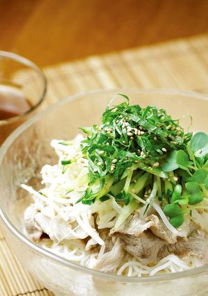 さっぱり梅だれ豚しゃぶそうめん-レシピのメイン写真
