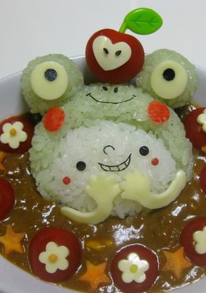 デコカレーカエルに変身トマトカレ—-レシピのメイン写真