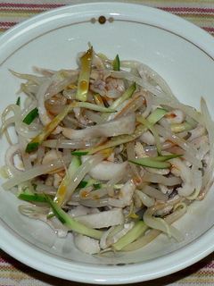 鶏皮ともやし、キュウリの中華風和えもの-レシピのメイン写真