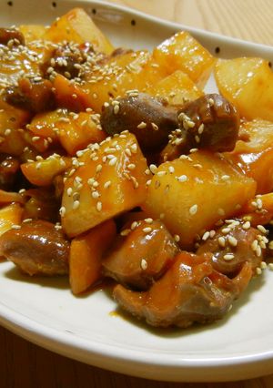 砂肝と大根のコチュジャン煮✿-レシピのメイン写真
