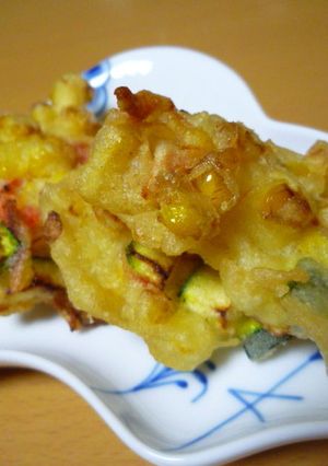 コーンとズッキーニのかき揚げ-レシピのメイン写真