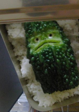 キャラ弁・ゴーヤで緑のピグモン-レシピのメイン写真