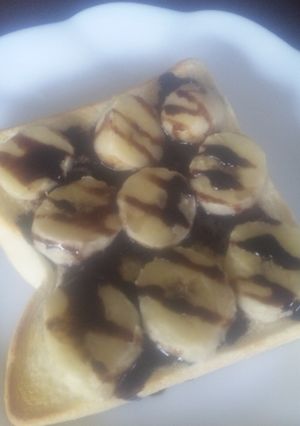 チョコバナナトースト-レシピのメイン写真