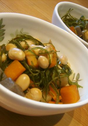栄養満点☆大豆と切り昆布の煮物-レシピのメイン写真