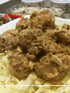 豚こま肉のピリ辛ゴマ味噌絡め-レシピのメイン写真