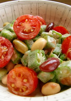 夏野菜のほんだし梅マヨソースあえ-レシピのメイン写真