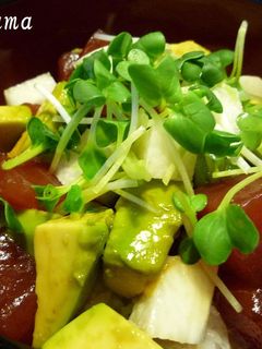 マグロ・アボガド・長いも丼-レシピのメイン写真