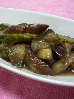 ゴーヤとナスの煮びたし-レシピのメイン写真