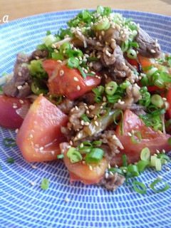 牛肉とトマトのさっぱり夏炒め-レシピのメイン写真