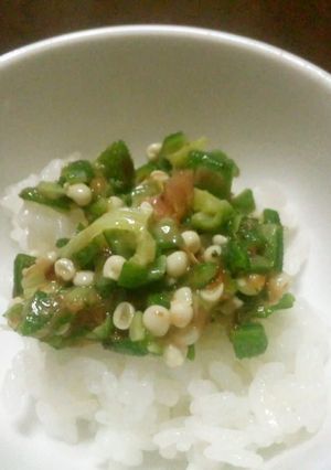 飯の友♪オクラ　ほんだし　かつおぶし♪-レシピのメイン写真
