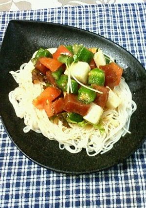 マグロと山芋　☆ごちそうサマーヌードル-レシピのメイン写真