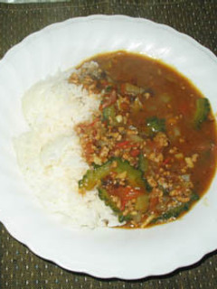 夏の定番に!簡単ゴーヤキーマカレー★-レシピのメイン写真