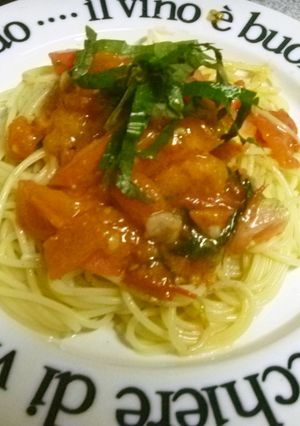 ひんやり　トマトの冷製パスタ-レシピのメイン写真