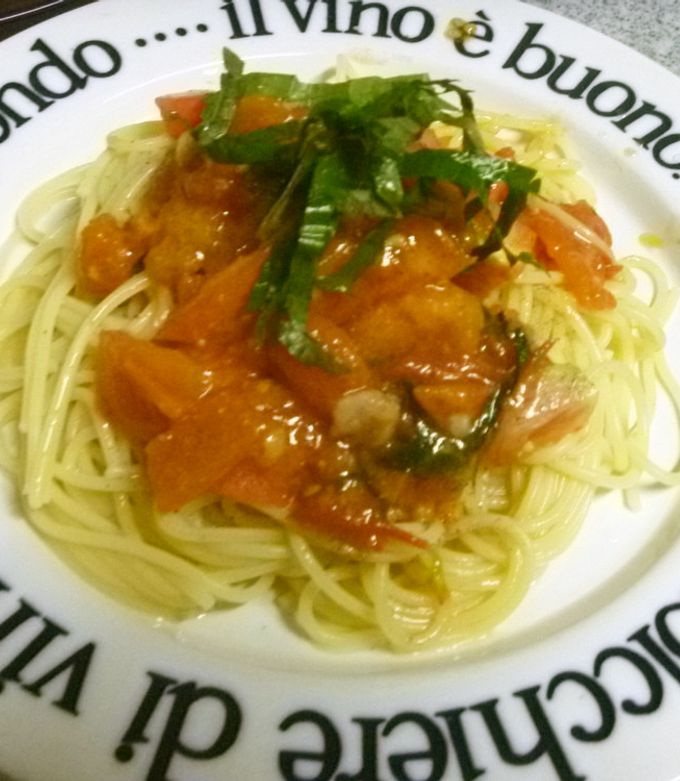 ひんやり トマトの冷製パスタ by kikuchan01 【クックパッド】 簡単