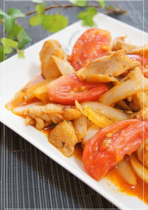 鶏肉とトマトのコチュジャン炒め-レシピのメイン写真