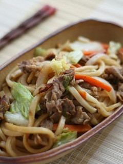 サッパリ&スパイシー!生姜焼きうどん-レシピのメイン写真