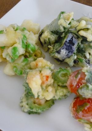 夏野菜のにぎやかかき揚げ盛り合わせ-レシピのメイン写真