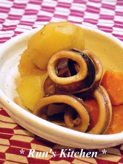 イカとじゃがいものほっこり甘辛煮♪-レシピのメイン写真