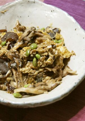 メタボ解消!舞茸きくらげ卵炒め-レシピのメイン写真