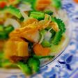 ホタテとゴーヤーの塩炒め