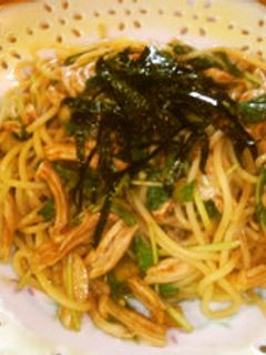 梅とささみの和風冷製パスタ-レシピのメイン写真