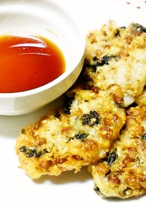 簡単♪美味♪納豆＆玉葱のかき揚げ-レシピのメイン写真