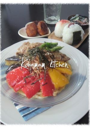 夏野菜と豚の揚げ浸しうどん-レシピのメイン写真