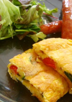 夏野菜ズッキーニトマトじゃがいもオムレツ-レシピのメイン写真