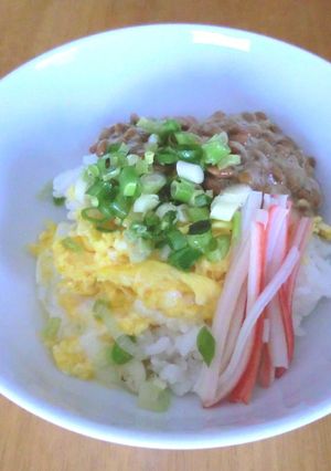 納豆スクランブルエッグ丼-レシピのメイン写真