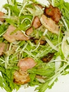 水菜とベーコンのサラダ-レシピのメイン写真