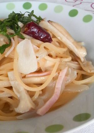 ❤エリンギとたまねぎのにんにくパスタ❤-レシピのメイン写真