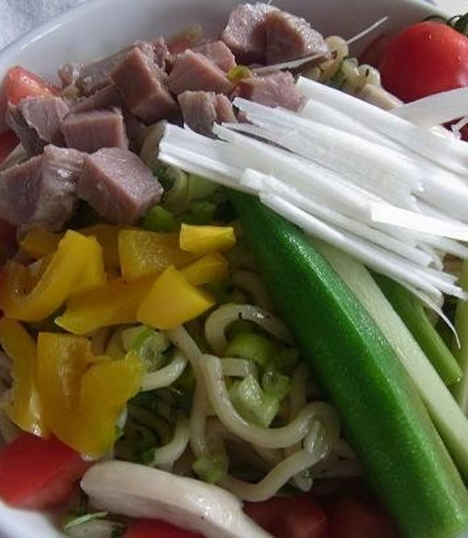 夏のお昼ごはん☆野菜たっぷり油そば♪-レシピのメイン写真