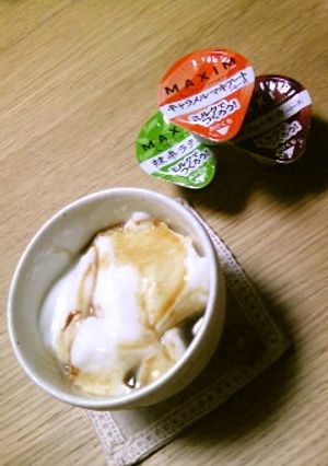 ミルクプリンonポーションコーヒー-レシピのメイン写真